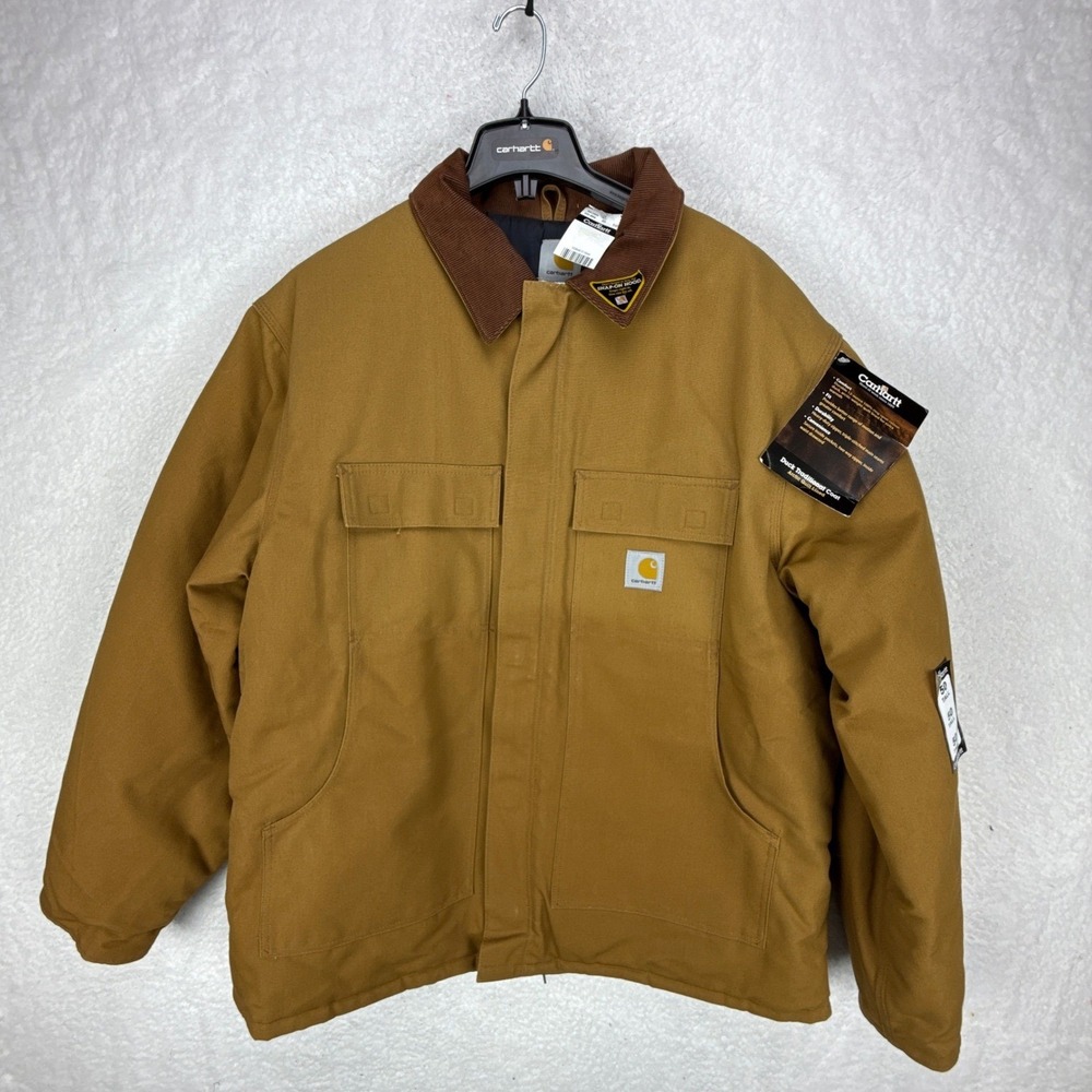 Carhartt Arctic Jacket Nylon Quilt‎ Lined Mens 50 2XL Tall C03 BRN Brown NWT